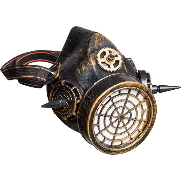 Carnival Steampunk Mask, Breathing Mask, Bronze