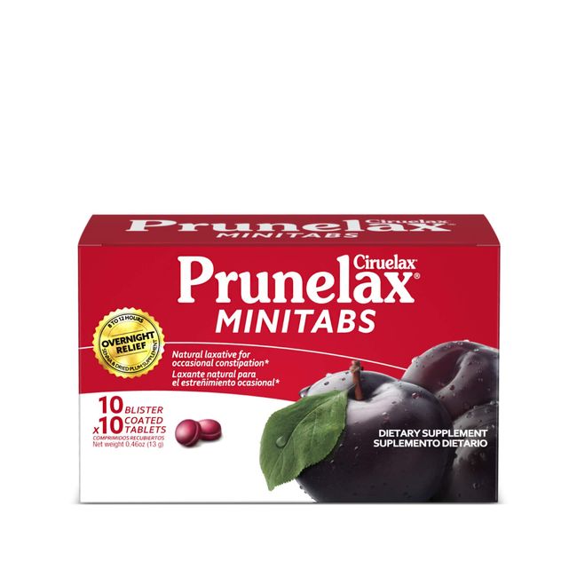 Prunelax Ciruelax Natural Laxative Regular Mini Tablets, 100 Count