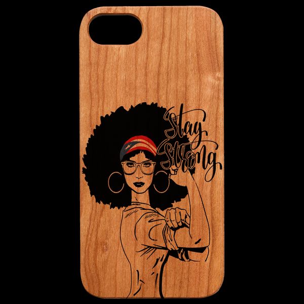 Puerto Rico Strong Girl - UV Color Printed - iPhone 5/5S/SE Universal / Cherry