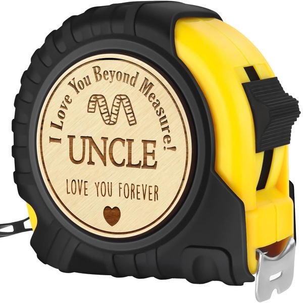 Sensi Blue Gifts for Uncle from Niece Nephew, Best Uncle Gifts, Uncle Gifts, Cool New Uncle Fathers Day Persents for Men Him, Unique Christmas Birthday Gift, Funny Tape Measure 25FT Tool Gifts