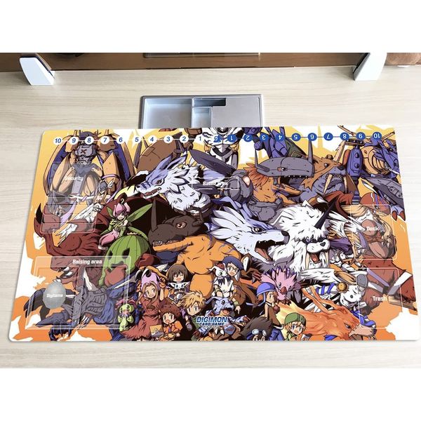 New Mlikemat DTCG Duel Playmat Anime Digimon Trading Card Game Mat Play Pad & Card Zones + Free Mat Bag