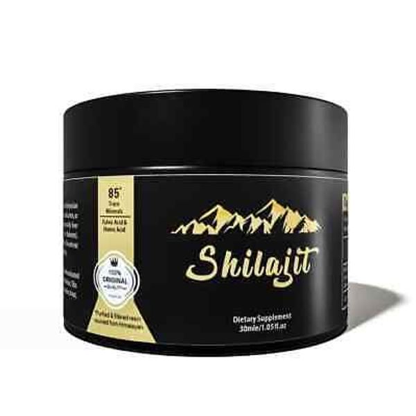 Pure 100% Himalayan Shilajit Resin | 30 Gram Jar (60 Servings) + Measuring Spoon