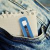 JubileeYarn Push Open Folding Safety Scissors - Dark Blue - 1 Pair