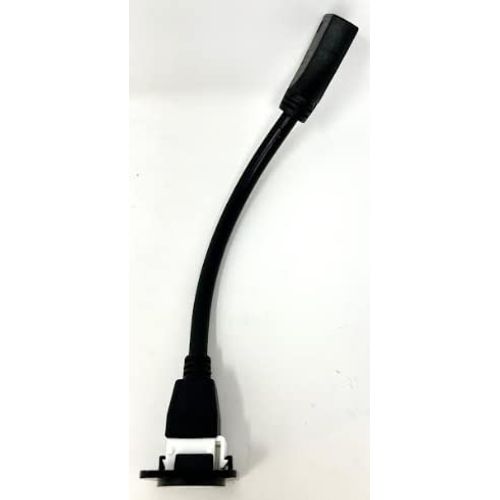 RiteAV HDMI D Series Chassis Panel Mount Connector Pass Through Solderless Bulkhead Coupler, Black Metal Housing/White HDMI Pigtail
