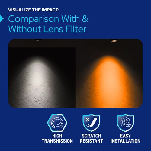 KastLite Amber Acrylic Lens Filter for Halo Track Lighting | Track Light Head - Adjust The Color of Your Lighting | Common MR16 Bulb for Spotlight Fixtures