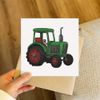'Green Tractor' Blank Greeting Card (GC00072617)