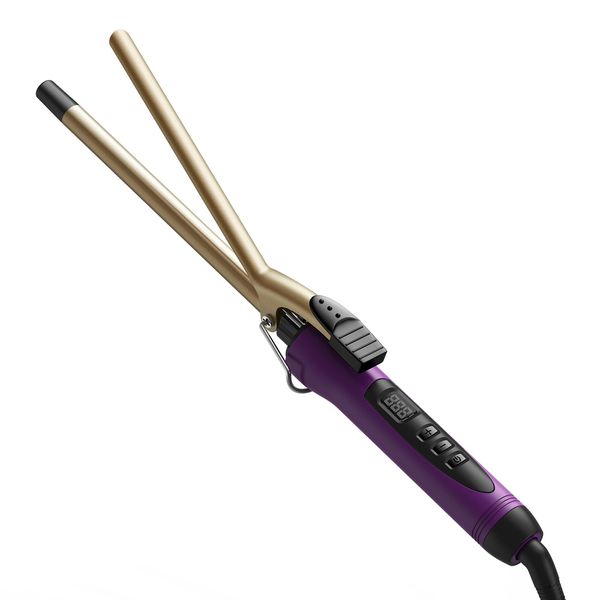 MELYDO 1/2 Inch Small Curling Iron Wand for Short & Long Hair, Half Inch Curling Iron Ceramic Small Barrel Curling Iron Tiny Curling Wand with Adjustable Temperature, Include Heat Resistant Glove