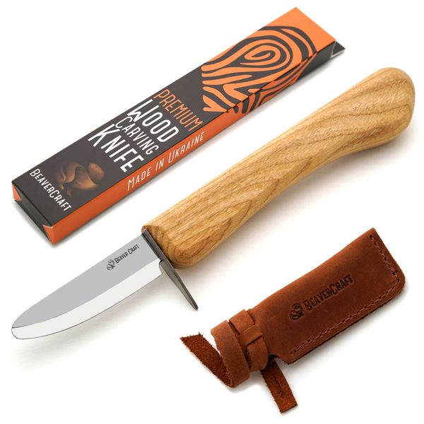 BeaverCraft Carving Knife for Beginners C1 Kid - Carving Knife for Children Safety Carving Knife - Children's Carving Knife Carving Tool - Child-friendly Wood Carving Tools for Beginners