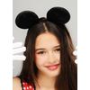Childrens Mickey Style Round Black Mouse Ears on Headband