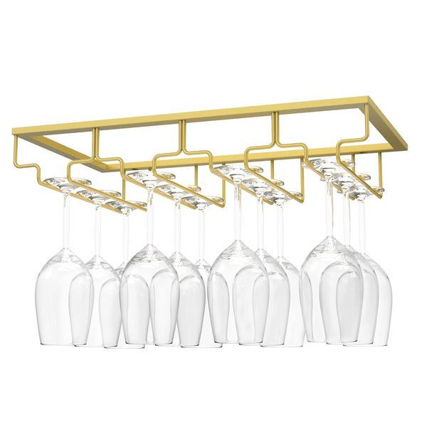 Wine Glass Holder Nuovoware Glass Holder Wine Wine Glass Hanger Hanging Wine Glass Rack Wire 4 Row Wine Glass Holder Wine Glass Storage Wine Glass Dryer/Drainer Opening Width: 3.5" Applicable Glass