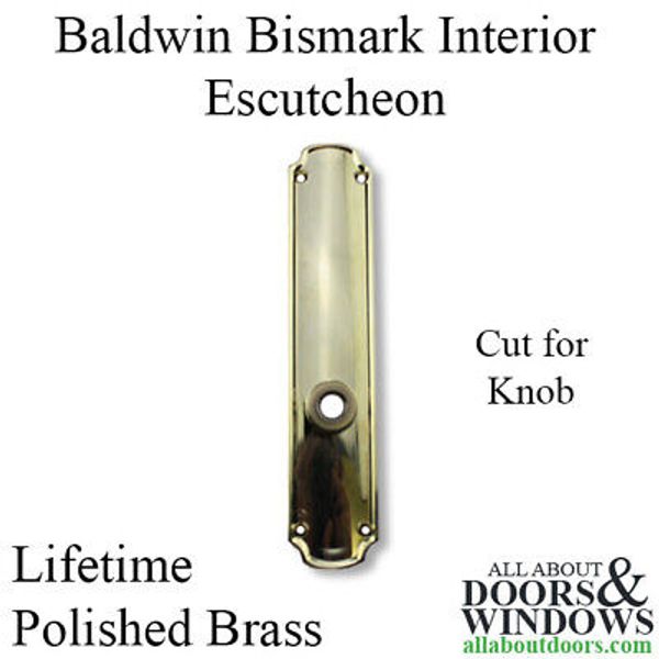 Baldwin Bismark Interior Back Plate Solid Brass Escutcheon Plate Indoor Plate