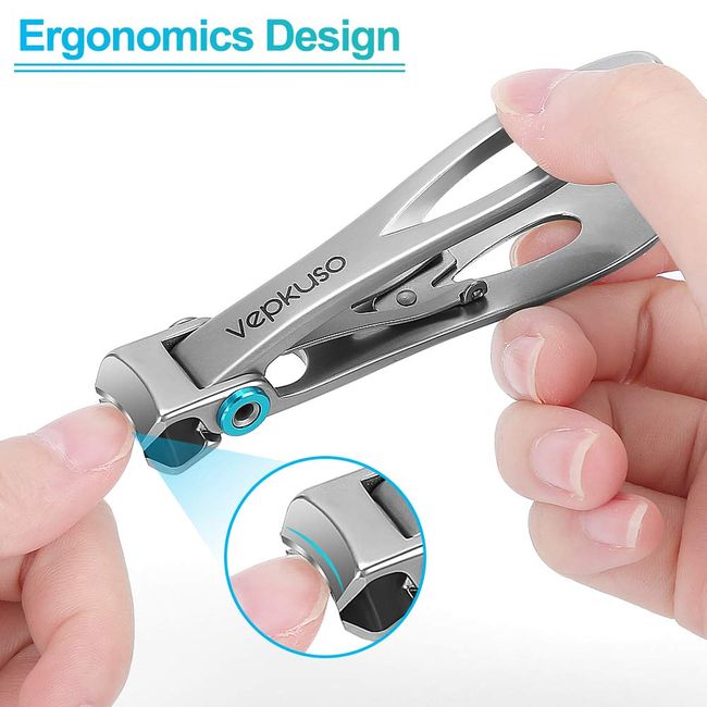  Nail Clippers for Men Thick Nails -DRMODE Heavy Duty Large Toenail  Clippers for Thick Nails with Wide Jaw Opening, Ultra Sharp Stainless Steel  Finger Nail Clippers Cutter for Tough Nails,Seniors,Adult 