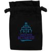 Flox Creative Black Organic Small Drawstring Pouch Cruise Mode Activated