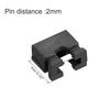 sourcing map 100pcs 2mm Standard Pin Header Jumper Cap Short Circuit Connection Cap Mini Micro Jumper Bridge Plug Black