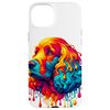 Dripping Paint Art Irish Water Spaniel Case for iPhone 15 Plus
