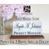 Custom Nameplate - Solid Marble - For Graduation or Professional Promotion Gift