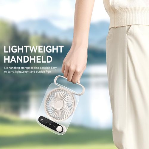 TZXVBW Portable Desk Fan with Aromatherapy, LED Display, 199-Speed Adjustment, Low Noise, Pink