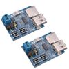Hailege TF Card U Disk Play MP3 Decoder Player Module with Audio Amplifier Audio Decoding Player Module Micro USB 5V Power Supply Pack of 2