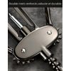Corkscrew, Wine Bottle Opener, Professional Corkscrew - Black (Silver)