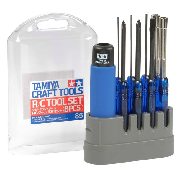 Tamiya RC Tool Kit - 8 Pieces with Screwdrivers & Hex/Box Wrench Set