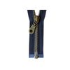 Black Metal Zip Separable 8 mm Width Teeth Motorcycle Jacket, 80 cm
