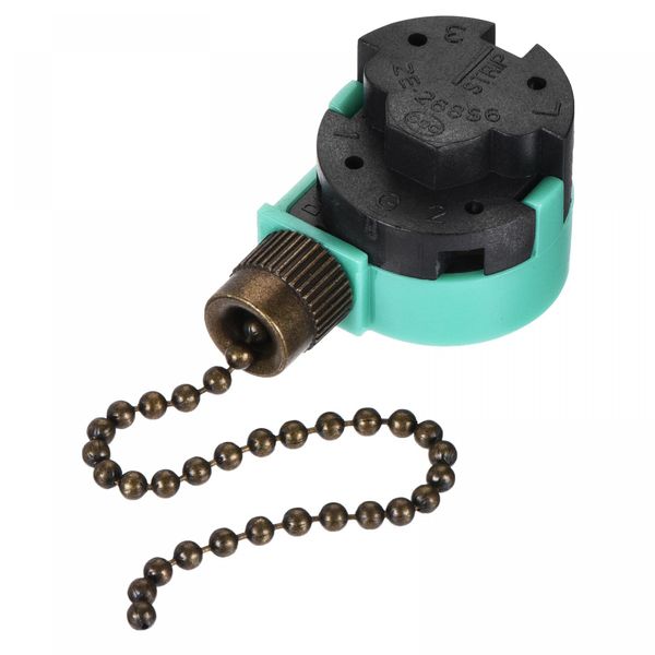 uxcell Pull Chain Switch 3 Speed 4 Wire Replacement for ZE-268S6 Ceiling Fan Lamp, Light Green Bronze