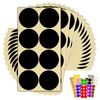120 x Black Sticky Dots - 50mm 2 Inch - Round Colour Coding Dot Stickers - 15 Sheets