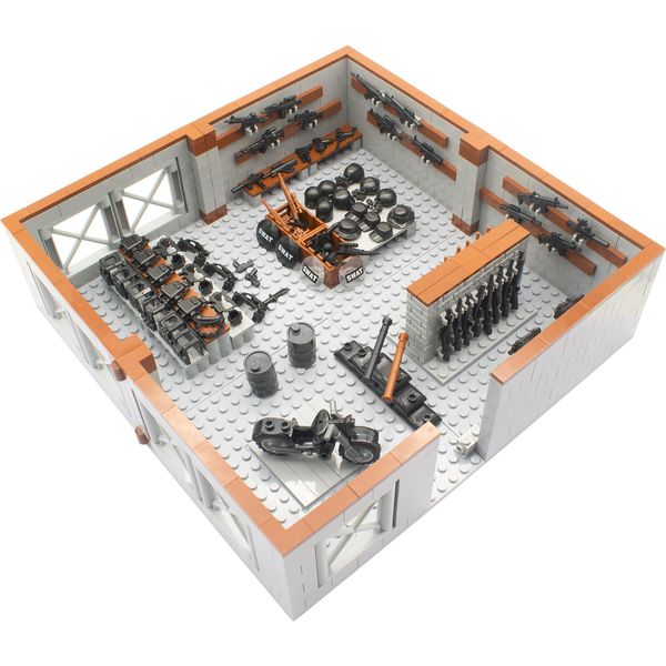 Military Base Building Bricks Set, Defence Base Guard Tower Guns Weapons Building Block Toy, Weapon Pack Accessories Kits Toys for Kids