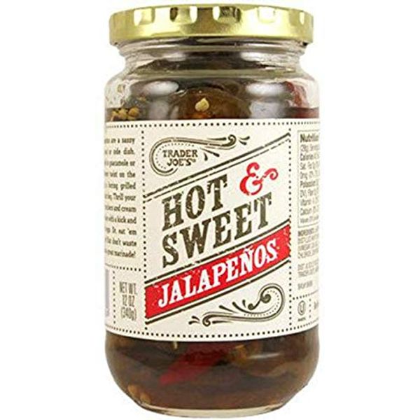 Trader Joe's Hot & Sweet Jalapenos 12 oz (Pack of 3)