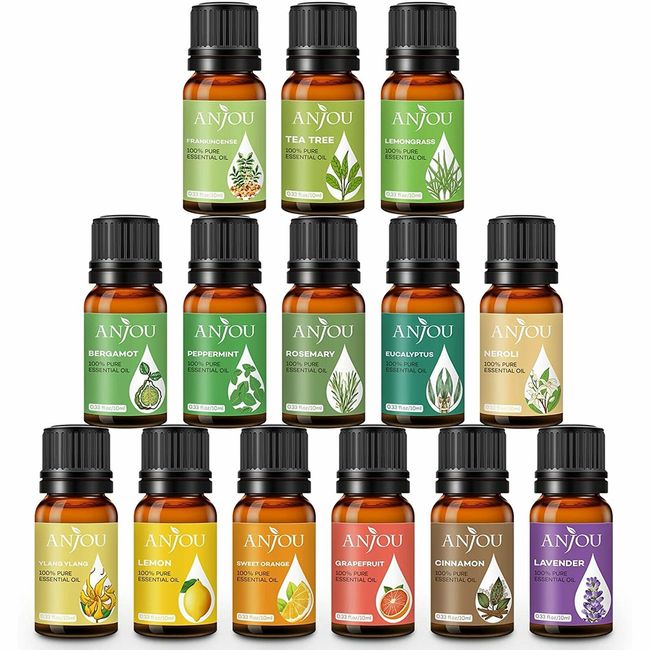 Anjou Aromatherapy 14x Essential Oil Set 100% Pure Therapeutic Gift Sampler Kit