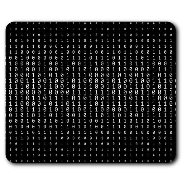 Black Binary Code Geek Computer Mouse Mat Pad Computer PC Laptop Gaming Office Home Desk Accessory Gadget 15935