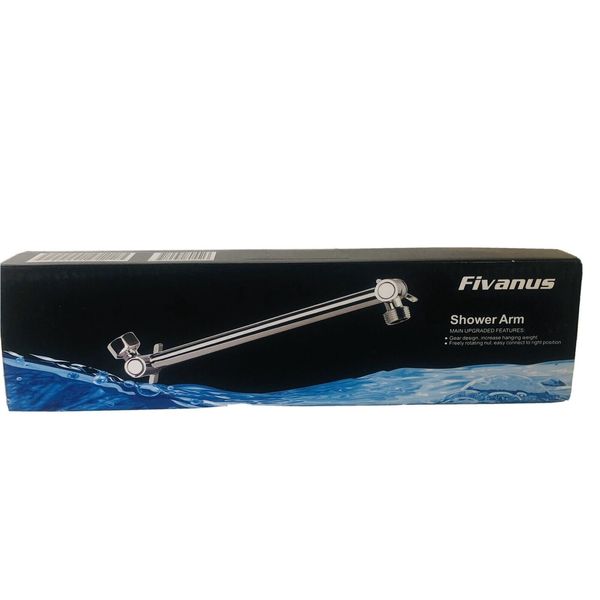 Fivanus 11" Total Universal Shower Arm/ Adjustable Height Angle Shower Head