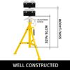 Roller Head Pipe Stand Foldable Tripod 32"-55" Height 12 in Load 2500 lb