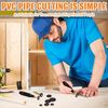 Internal Pipe Cutter, Plastic PVC Pipe Fitting Reamer Plumbing Tools Kit Pipe Reamer Tool with Grinding Wheel for Plastic Pipe Cutting Replacement