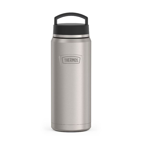 THERMOS ICON SERIES Stainless Steel Water Bottle with Screw Top Lid - 40 Ounce, Matte Stainless Steel - Vacuum Insulated Water Bottle with Lid