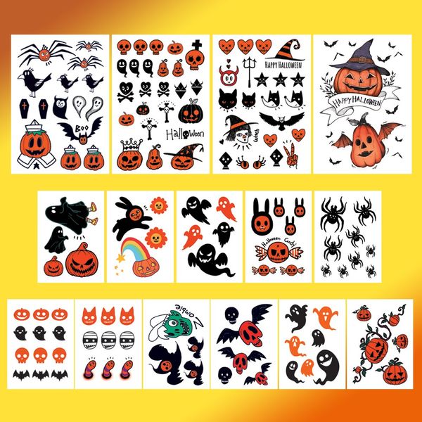 Halloween tattoo stickers 12 types + 3 types