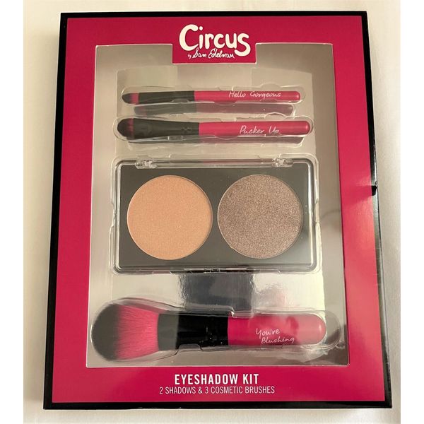 Circus By Sam Edelman Eye Shadow Make-up Kit With 3 Cosmetic Brushes & 2 Shadows