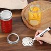 100Pcs/50 Sets Canning Jar Lids and Rings Wide Mouth Split-Type Lids with Silic