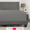 Extra Deep Pocket Fitted Sheet - Queen Size, Deep Pockets for Thick Mattress, Non Slip - Grey