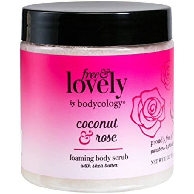 bodycology Free & Lovely Coconut & Rose Foaming Scrub 10.5 fl oz, pack of 1