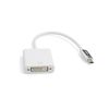 System-S USB 3.1 Type C zu DVI Anshluss Digital Visual Interface Adapter Kabel weiß