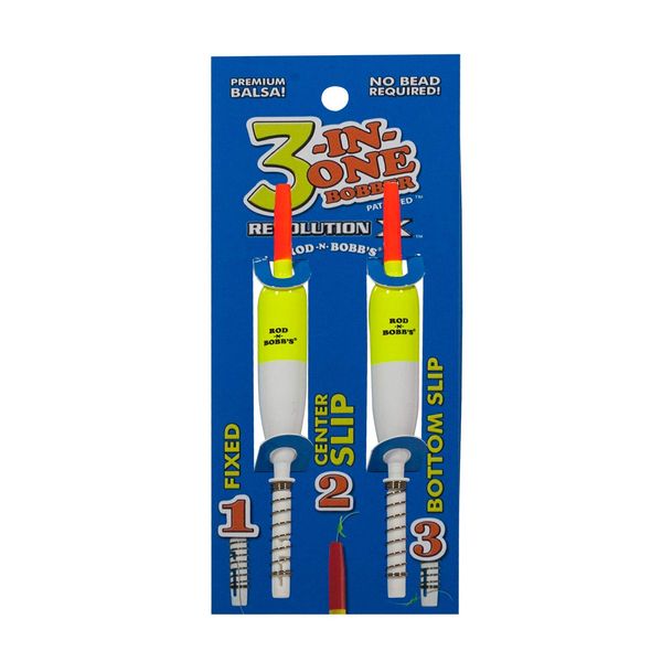 3-in-One Revolution X 1/2 Inch Stick Bobber - 2 Pack