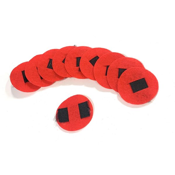 Caprilite 10 x Elastic Felt Pads for Headband Fascinator Making DIY Millinery Trimmings (Red)