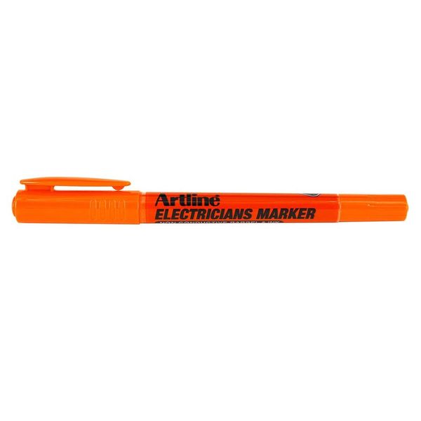 Artline Electricians Orange Marker Pen Dual Tip