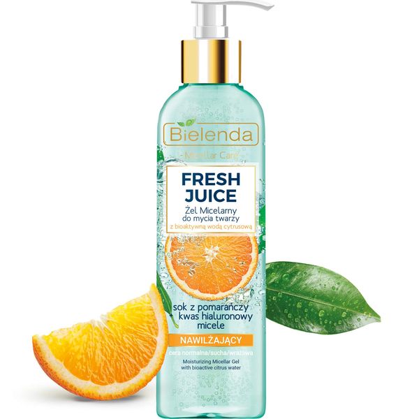 Bielenda Fresh Juice Feuchtigkeitsspendendes Mizellengel Gesichtsreinigung Orange 190 G