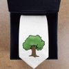 Azeeda 'Tree' White Tie/Necktie with Gift Box (AT00006204)