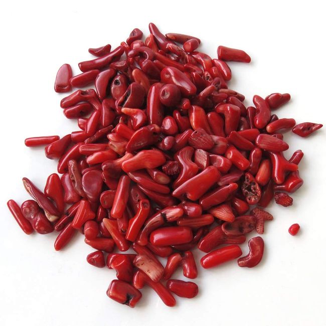 Gold Stone Red Coral Rough Stone, 3.5 oz (100 g), Natural Stone, Power Stone, Purifying Chips