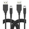 Cable Compatible with 3DS (Black, 2-Pack)