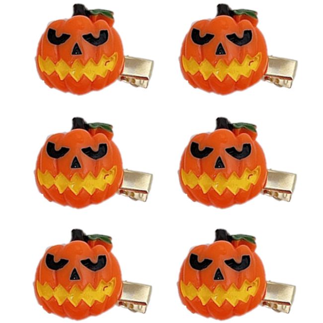 AOVNA Halloween Pumpkin Hairpins Cartoon Hair Clips Funny Pumpkin Hairpin Hair Styling Accessories for Halloween Party (6)