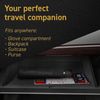 EEZ-Y Travel Umbrellas for Rain - Wind Resistant w/Open Close Button - Black